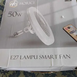 Supreme Pro Shop Lampu Kipas Angin E27 50W Lampu Plafon Remote Control LED Lampu Studio Video/Live Konten
