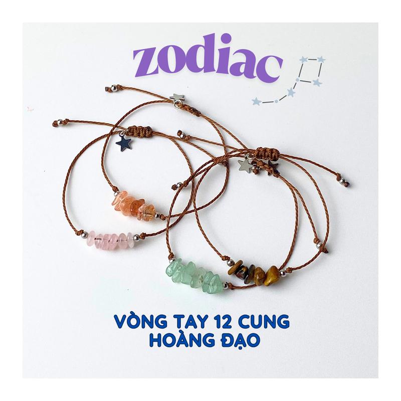 Vòng tay 12 Cung Hoàng Đạo dây rút freesize dễ điều chỉnh vừa tay - SOULMATE