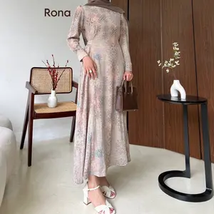 Qiyara Dress Motif Lebaran Anggun Wanita Gamis Muslim - Limited Edition Raya Series