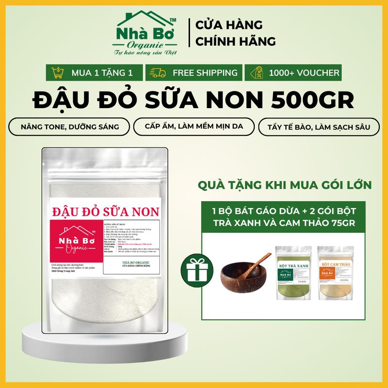 Bột Đậu Đỏ Sữa Non 75Gr, 250Gr, 500Gr | Nhà Bơ Organic - Giúp Tẩy Tế Bào, Dưỡng Sáng Cho Da Mặt Và Body