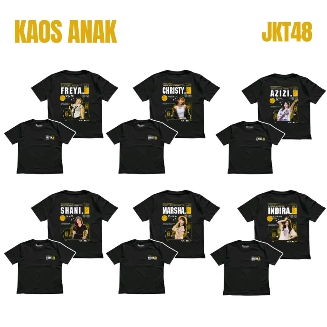 Kaos JKT48 Anak My Oshi Unex Pakaian wanita katun Cewek Baju Atasan Dewasa Distro Premium Free Pc