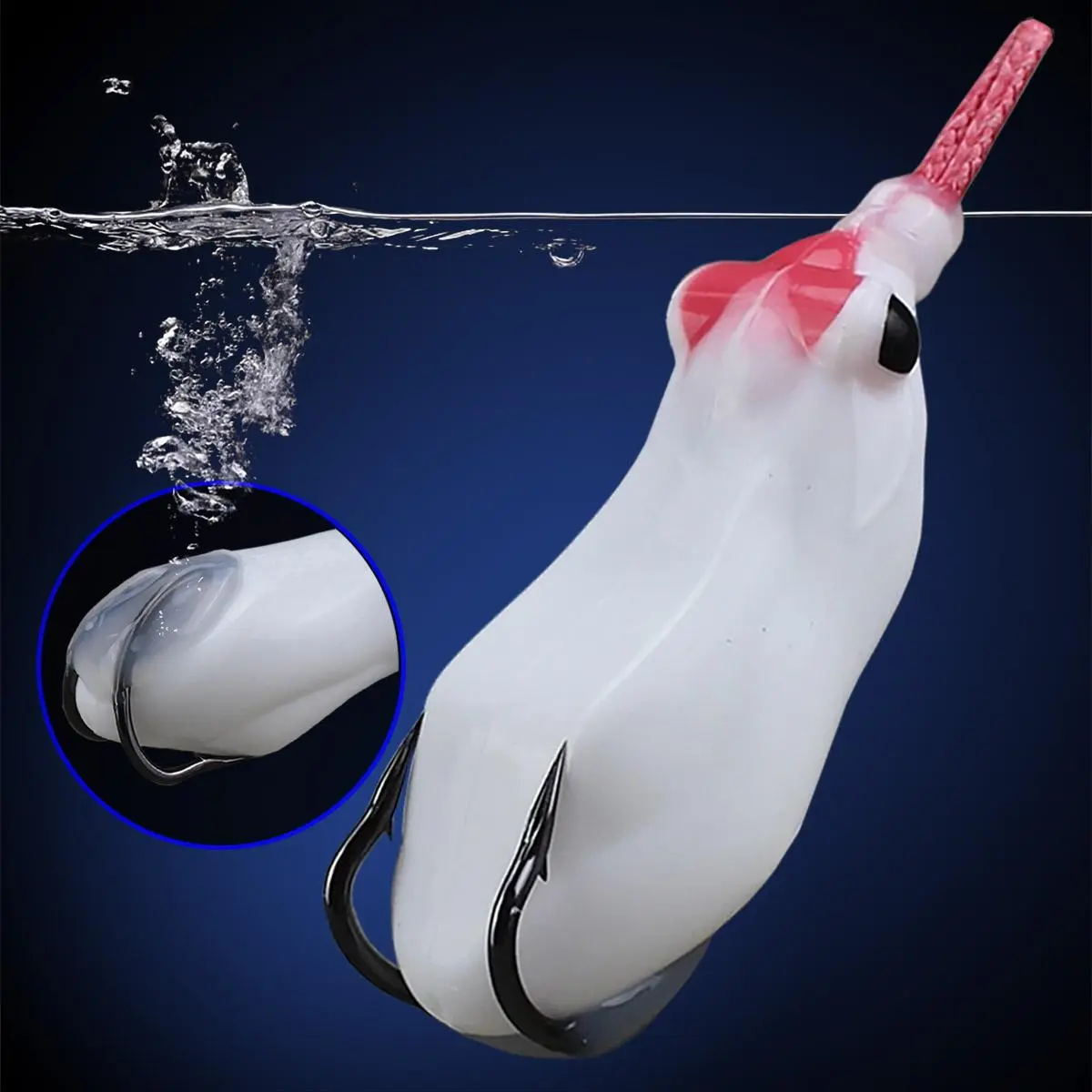 Very Cheap Jump Rubber Frog Lures  Soft Toad Bait is Trembling Temptation Fishing Lure Do Not Wrinkle Their Bodies With Double Hooks Top Water Soft 3D Eyes Tool