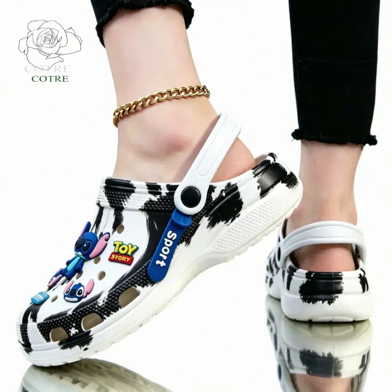 COTRE - Karet Sandal Pola Kartun Kamuflase Sandal Pria Wanita Dewasa Kodok Clog Sandal Sandal lucu untuk anak-anak