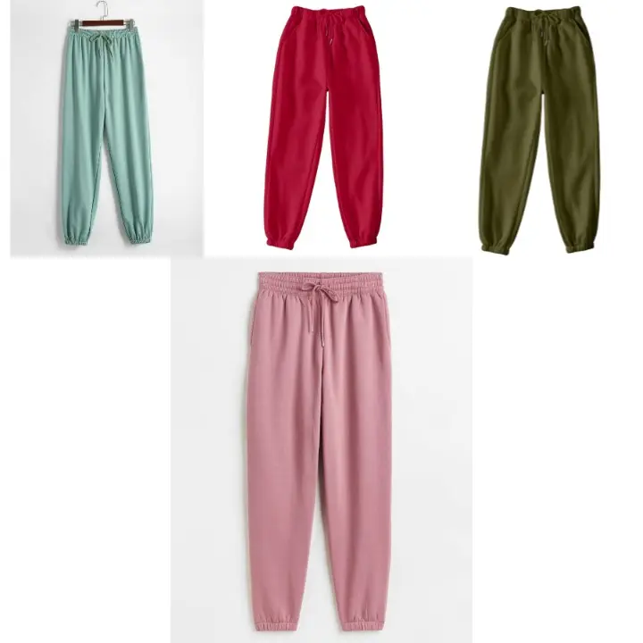 CELANA JOGER WANITA DEWASA FLEECE LEMBUT RINGAN Jogger Olahraga