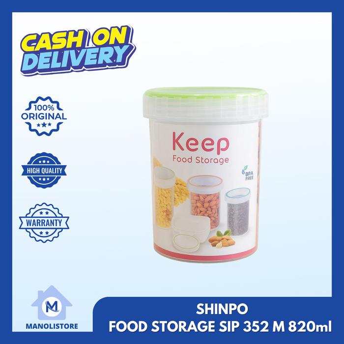 Gambar SHINPO Toples Makanan Sealware KEEP 352M / 820ml Tempat Snack Camilan Plastik Food Grade - MN - MEDIUM 820ml dari manolistore Kota Surabaya Tokopedia