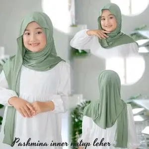 PASMINA INSTAN INNER RAYON VISCOSE OVAL MENUTUP LEHER ANAK REMAJA 2in1 5 - 12 tahun / HJJAB ANAK SD REMAJA TANGGU NG ( ALL SIZE )KERUDUNG ANAK PEREMPUAN 5 6 7 8 9 10 11 22 TH