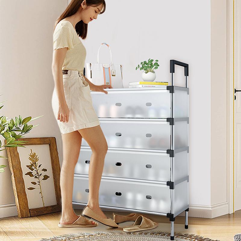  Kệ Giày Chống Bụi Toàn Diện,Kệ Inox 5 Tầng Có Vách Ngăn Chắn Bụi Giá Inox Để Giày Dép 5 Tầng Có Nắp Đậy Tủ Giày Thế Hệ Mới Có tấm chắn bụi ở mặt sau  