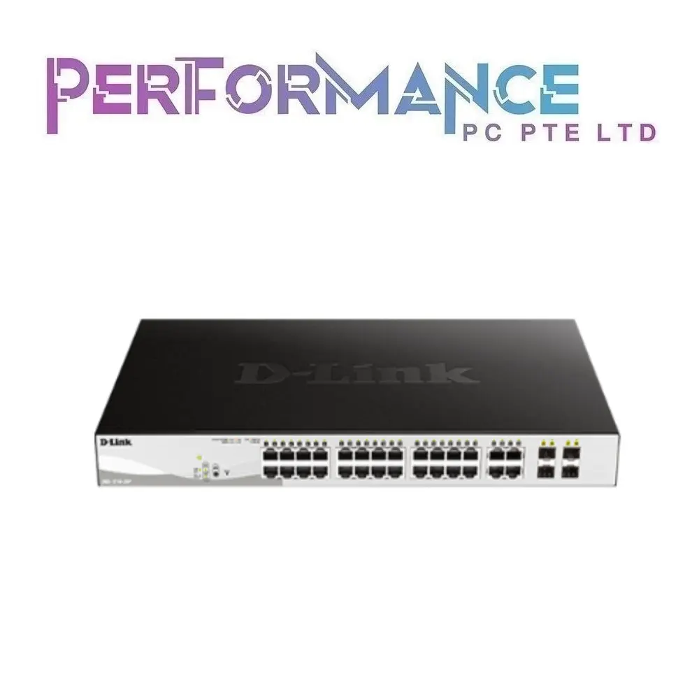 D-LINK 1210-28P 28-port Fast Ethernet Smart Managed PoE (193W) Switch with 4-port Gigabit Uplinks (LIFE TIME WARRANTY BAN LEONG TECHNOLOGY PTE LTD)