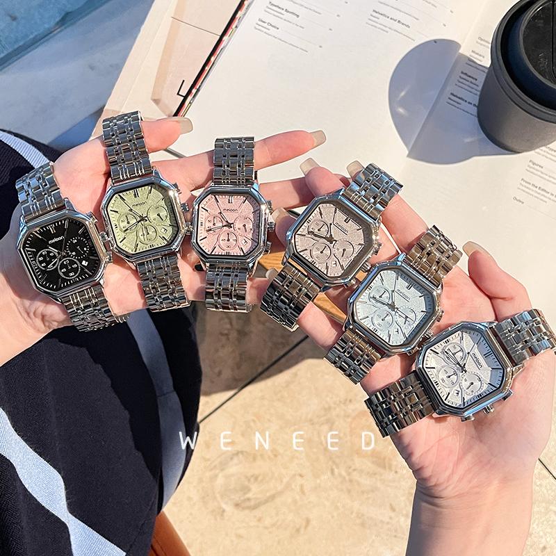 Đồng Hồ Đa Chức Năng, Hợp Xu hướng, Unisex, Chống Nước 30M, Có Đồng Hồ Bấm Giờ, Thiết Kế Thanh Lịch Bằng Thép Không Gỉ, Thích Hợp Cho Mọi Dịp