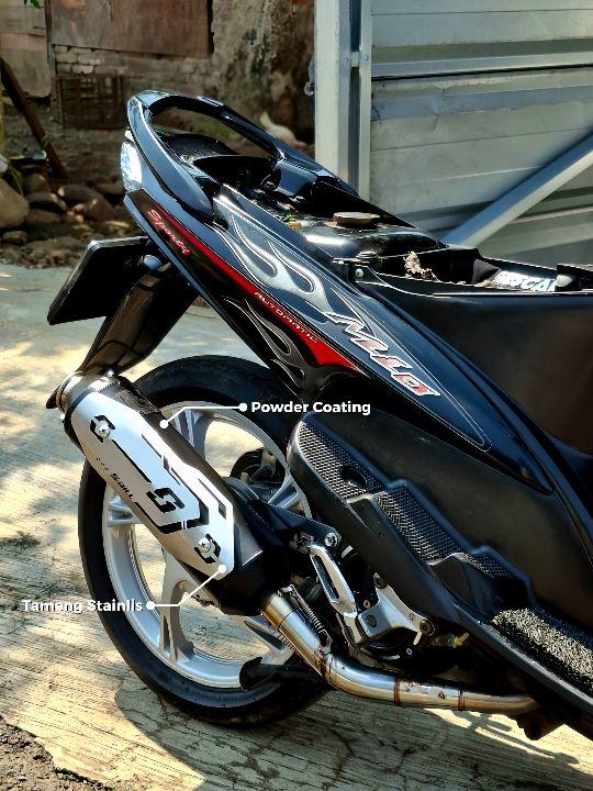Knalpot Standar Racing Original Sbill Project (Black Series) Type Motor Mio Sporty Mio Smile Mio Soul M3 Mio J