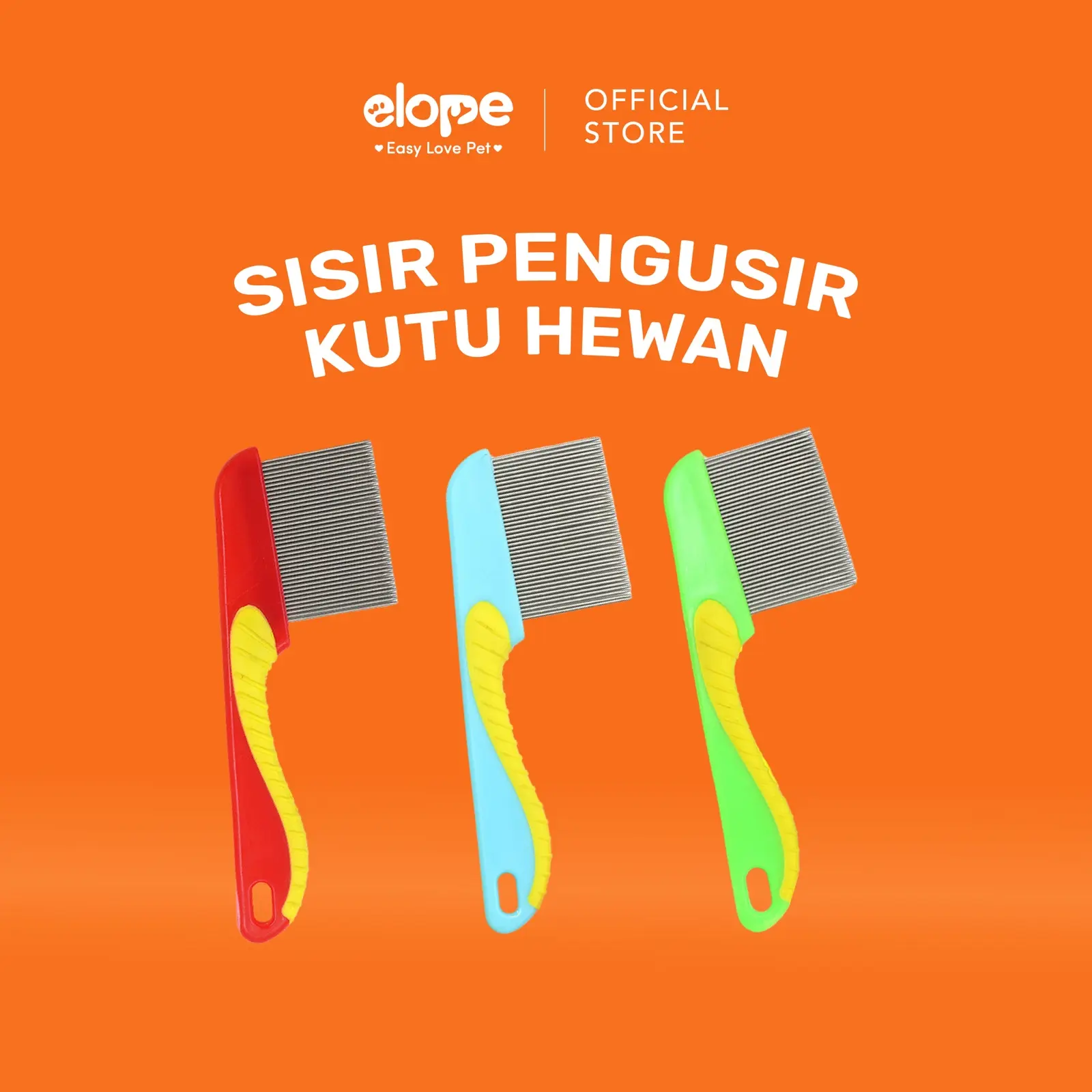 ELOPE SERIT SISIR KUTU ANABUL RAMBUT HEWAN ANJING KUCING ANABUL PREMIUM AWET