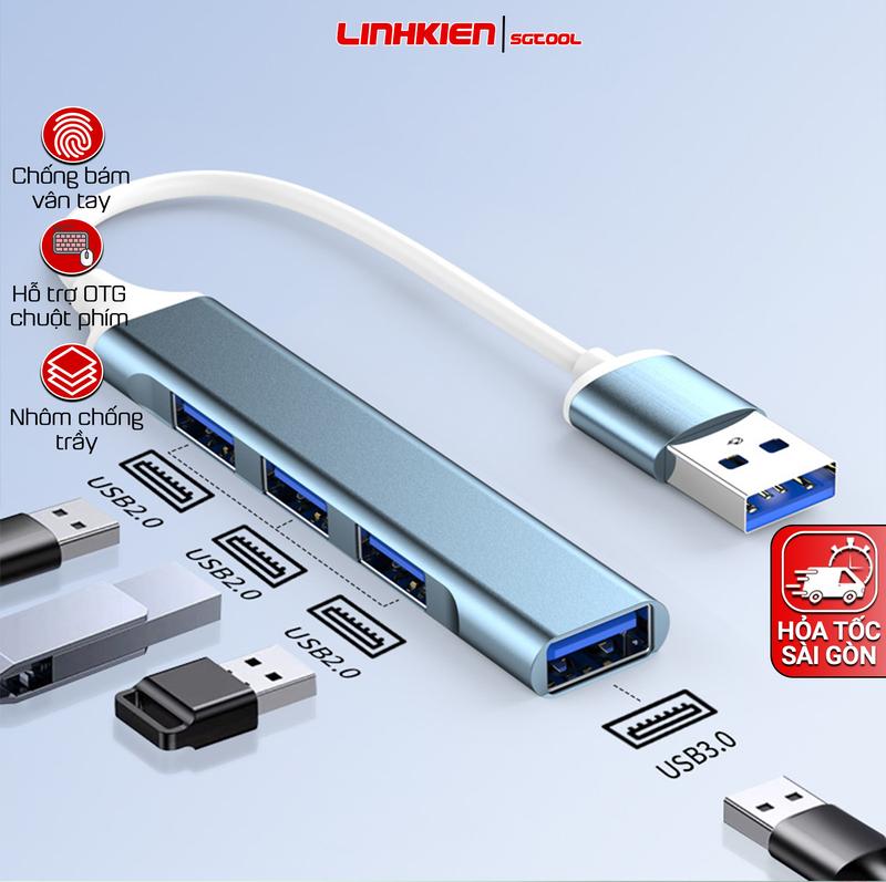 Cáp mở rộng USB 3.0 ra 4 trong 1 cổng USB kết nối bàn phím chuột Hub chia cổng USB OTG USB