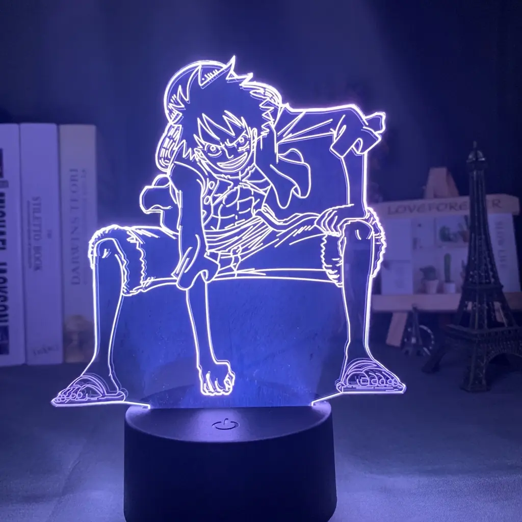 3D LED Night Light Monkey·D·Luffy Figure Roronoa Zoro Figure Toys Table Lamp Home Decoration Birthday Gifts