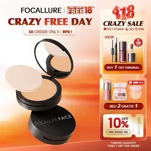 [Official] FOCALLURE Oil-control Powder Bedak Padat + Free Sponge