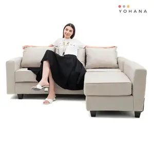 ￼Yohana Sofa Delvin L Sudut 3 Dan 2 Dudukan Minimalis