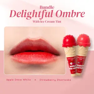 Jessie Beauty Bundle Delightful Ombre : Apple Snow White - Strawberry Shortcake Bibir