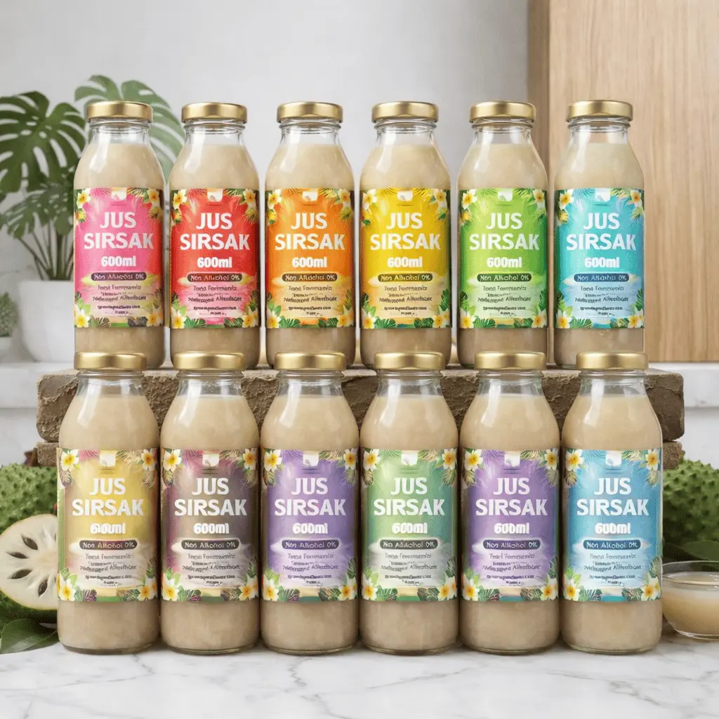 [DISKON] Jus Sirsak 16 Varian Rasa – Segarnya Nendang, Asam Manis Alami. COD maksimal 5 botol, Transfer Maksimal 10 botol