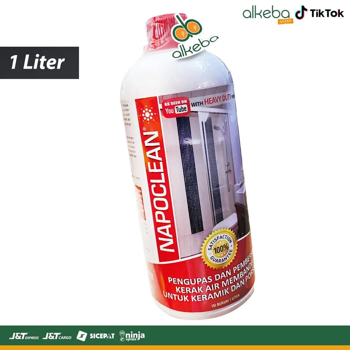 Pembersih Porselen Napoclean Merah 1 Liter - Untuk Noda Membandel pada Keramik toilet  cleaner cairan  pembersih