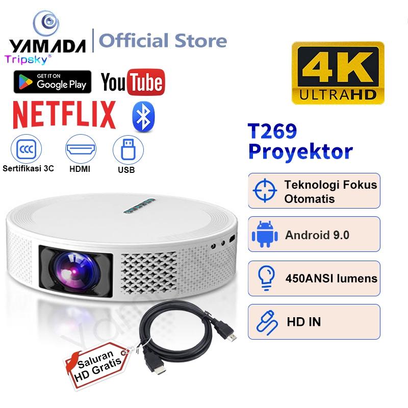 READY !!! Projector Android T269 Smart Projector OS9.0 450ANSI - Shop ...