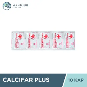 Calcifar Plus 10 Kaplet - Suplemen Kalsium dan Vitamin D3