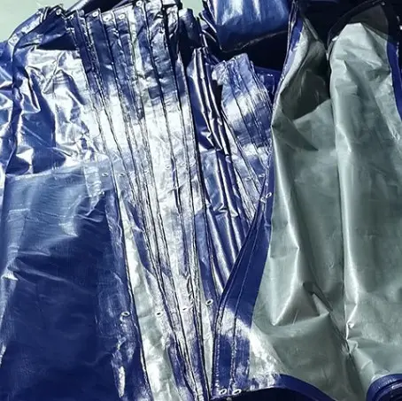 Terpal A5 2x3 Biru Silver | Terpal Tenda warung | Terpal Truck | Camping Outdoor waterproof 4