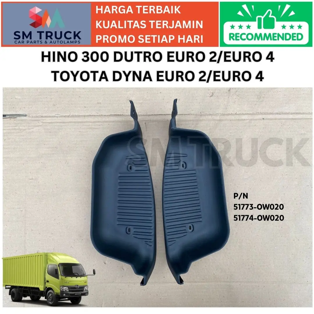 (JAPAN) PANEL FOOT STEP PIJAKAN INJAKAN KAKI TOYOTA DYNA HINO 300 DUTRO EURO2 EURO4 PLASTIK  51773/51774-OW020