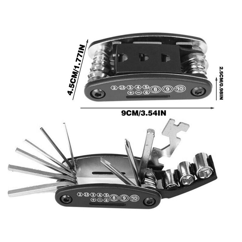 Product Introduction of 16 In 1 Bicycle Bike Multi Repair Tool Kit Hex Spoke Screwdriver Wrench Repair Screwdriver Tool Q6S1 21