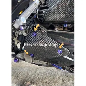 BAUT TITANIUM AIRDUCT KEONGAN CVT BEAT SCOOPY VARIO110 VARIO 125/150 3PCS