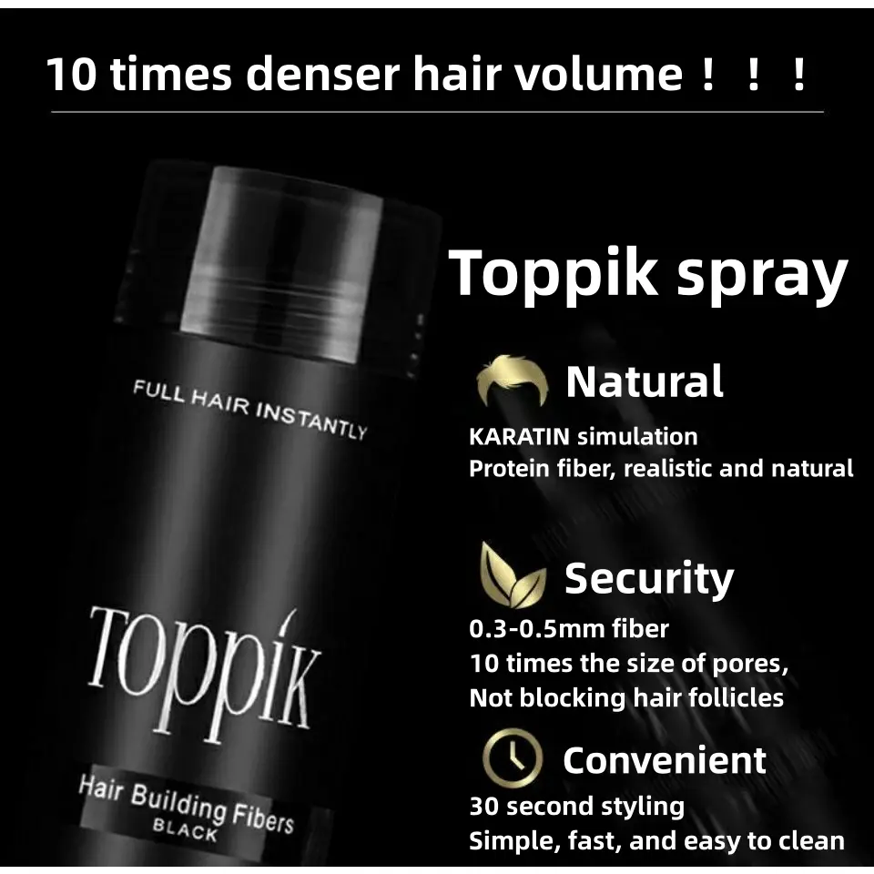 TOPPIK Top Enrichment Fiber Powder Spray Reissue Cover Secret Hair Fiber Powder Filling Hairline