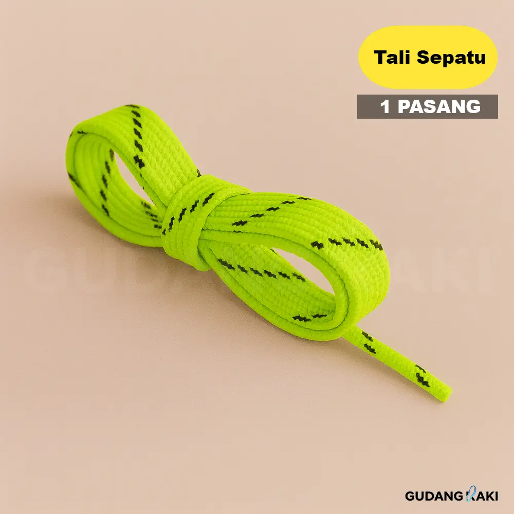 Hijau Stabilo strip Hitam