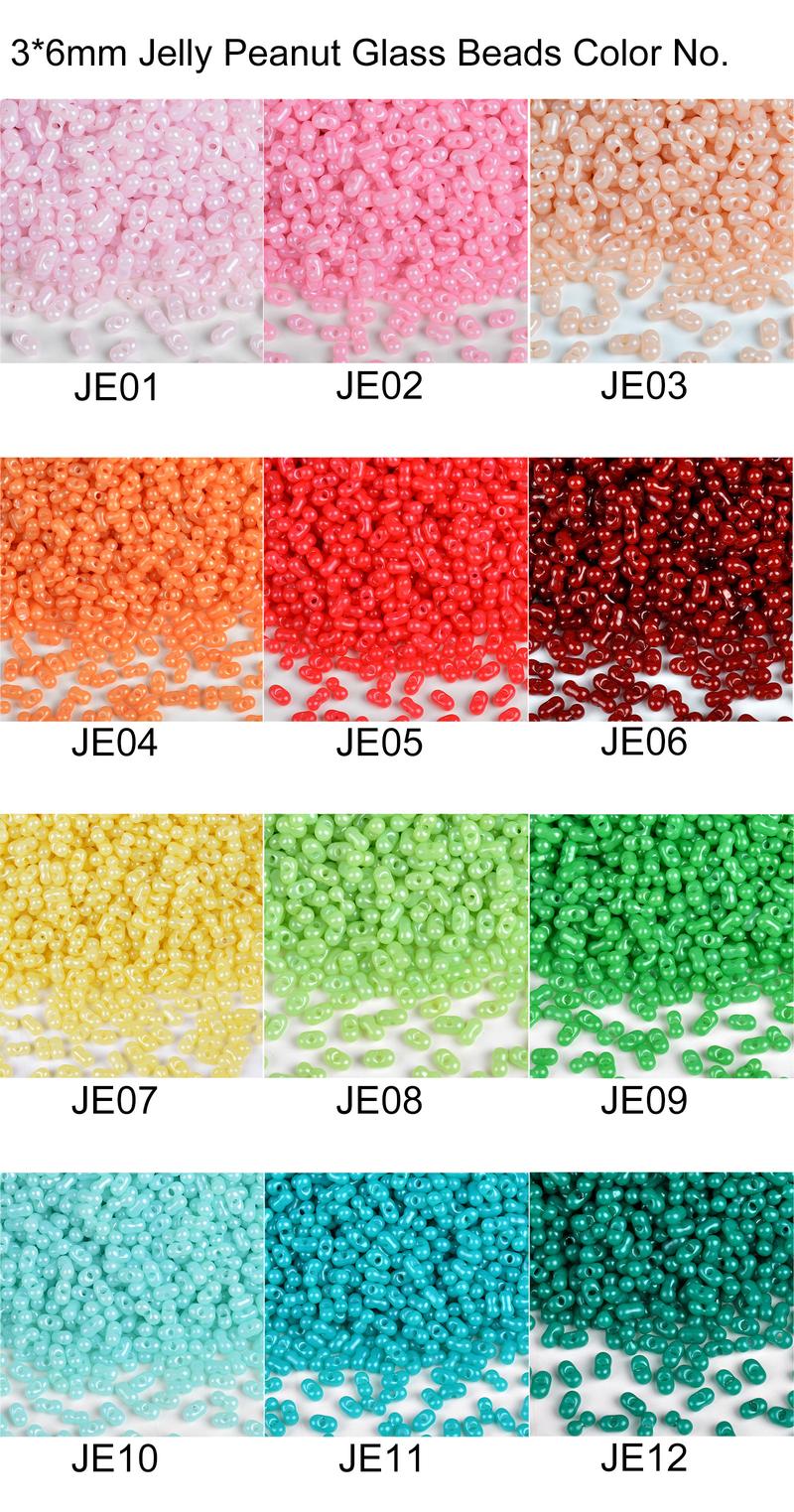 Product Introduction of Hạt Đậu Phộng Thạch, 120 Cái / túi, Kích Thước 3 * 6mm, Làm Bằng Thủy Tinh, Thích Hợp Để Làm Đồ Trang Sức, Vòng Tay, Vòng Cổ, Vòng Tay, Hạt Giống Tự Làm, Hạt Trang Trí Điện Thoại 0