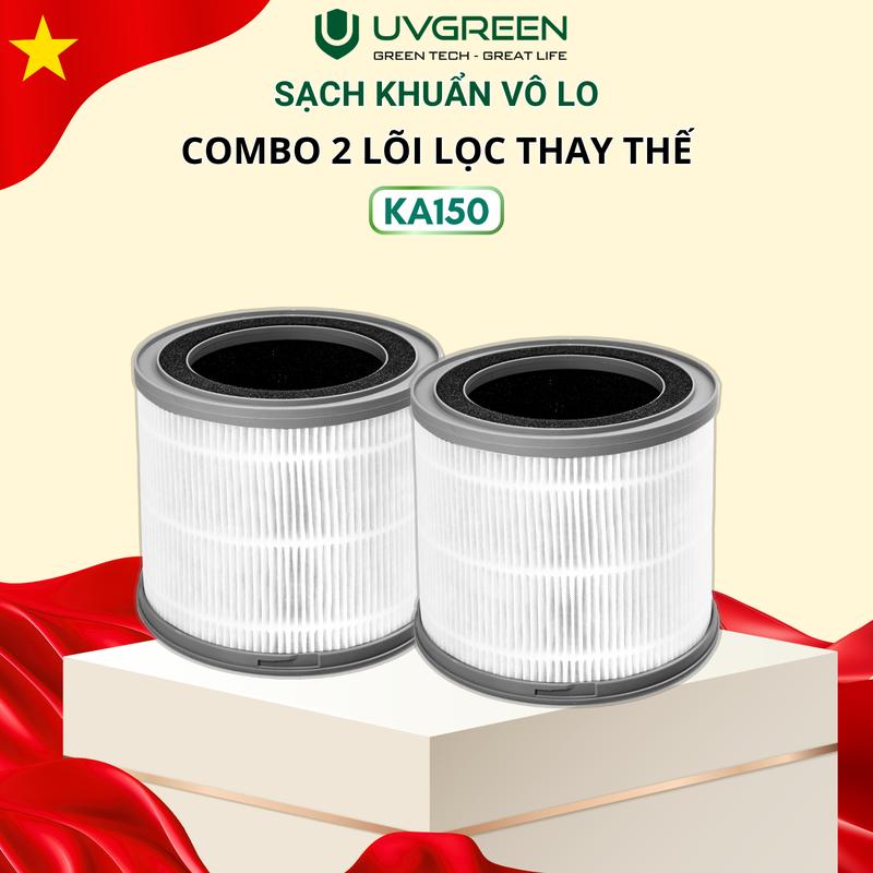 Combo 2 Lõi Lọc KA150 - Màng Lọc HEPA H13 Diệt Khuẩn Cho Máy Lọc Không Khí UVGREEN
