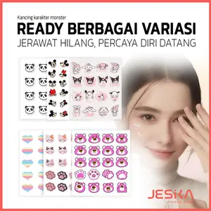 Acne patch bentuk karakter motif smile heart star colorful lucu  pimple patch jerawat no merk warna warni rainbow siang malam