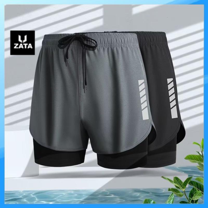 Quần short thể thao nam 2 lớp DK70, Quần short nam chạy bộ, thể thao, chơi Pickleball, Tennis, Quần bơi cao cấp - ZATA