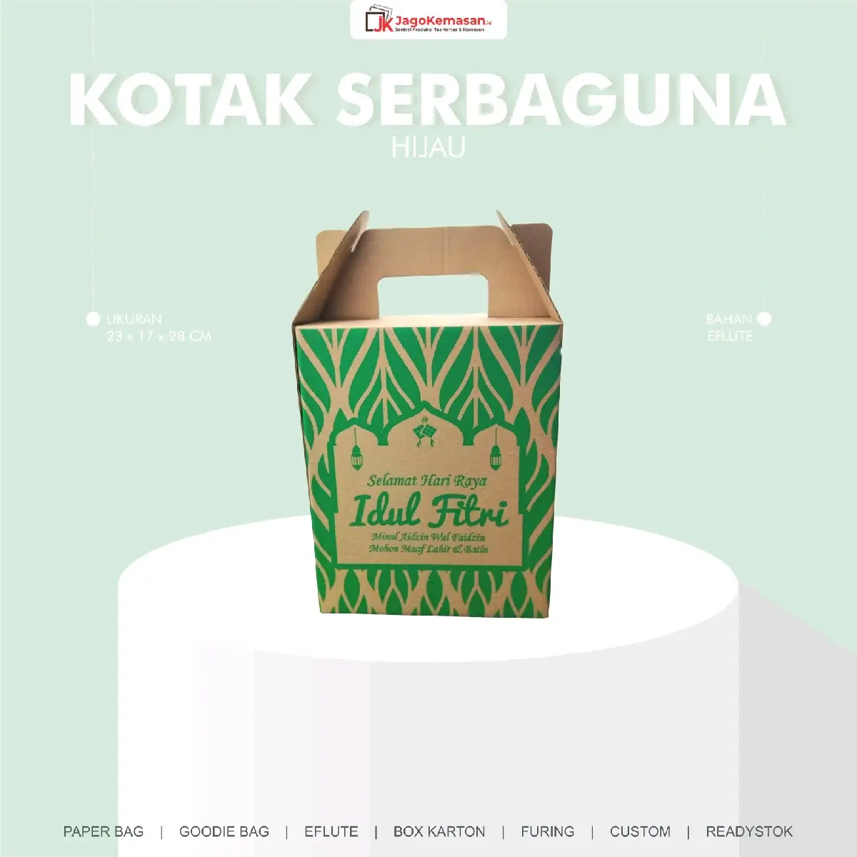 Kardus dan Keranjang Idul Fitri untuk Hampers Hadiah dan Oleh Oleh