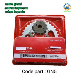 PAKET KOMPLIT GEAR SET ASTREA GRAND,IMPRESA,LEGENDA,KODE PART GN5 ,GEAR DEPAN 14,GEAR BELAKANG 36 Motorcycle