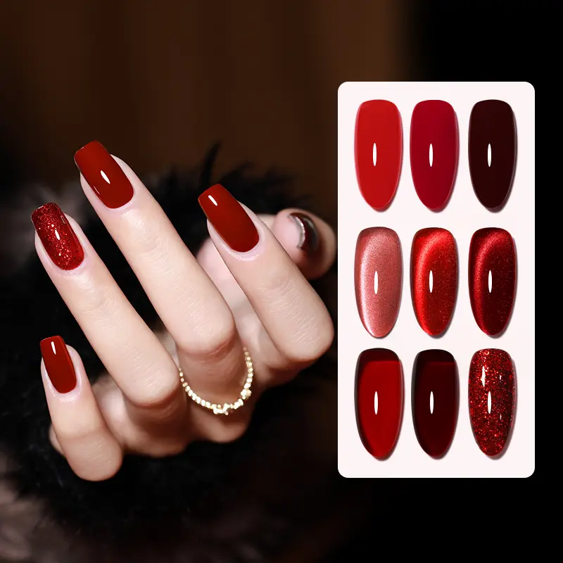 Sơn Gel Màu Rượu Vang Đỏ, ANNIES, 20 Màu, 12ml, Lấp Lánh, Gel Mắt Mèo, Cần Đèn Làm Móng Để Khô, Chủ Đề Năm Mới 1