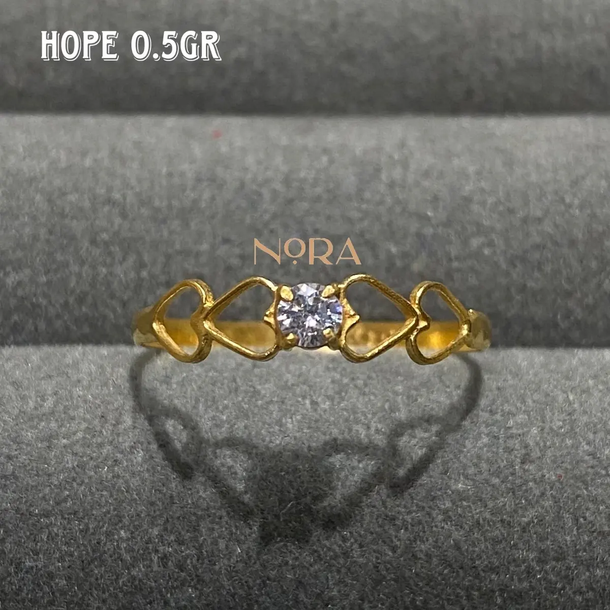 Cincin Hope • Berat 0.5gr • Emas Muda • D’Nora