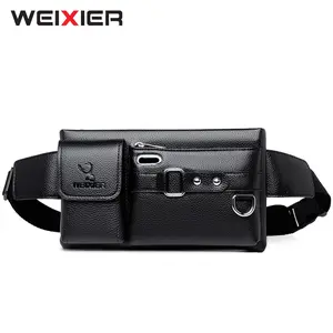 WEIXIER 8117 Tas Selempang Pria Kulit Waistbag Anti Air