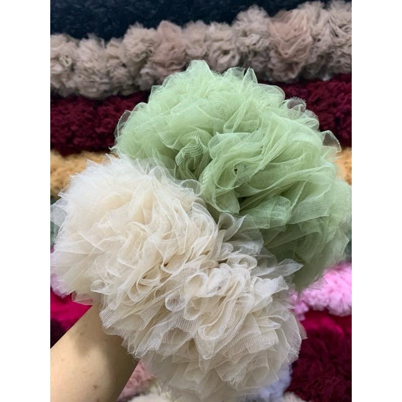 COD cepolan hijab anti pusing ikatan rambut scrunchie karet cepol tille premium Kunciran Anak 2