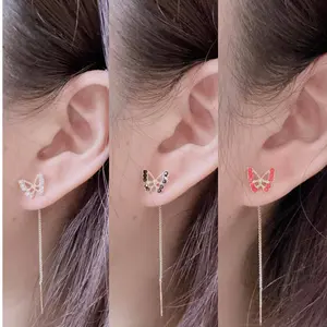 Anting Kupukupu Anting Panjang Anting Titanium Anti Karat Anti Luntur