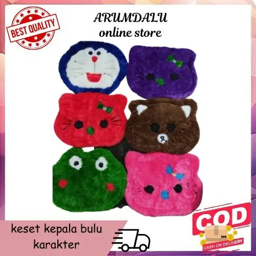 KESET KEPALA KARAKTER BULU RASFUR BONEKA HALUS