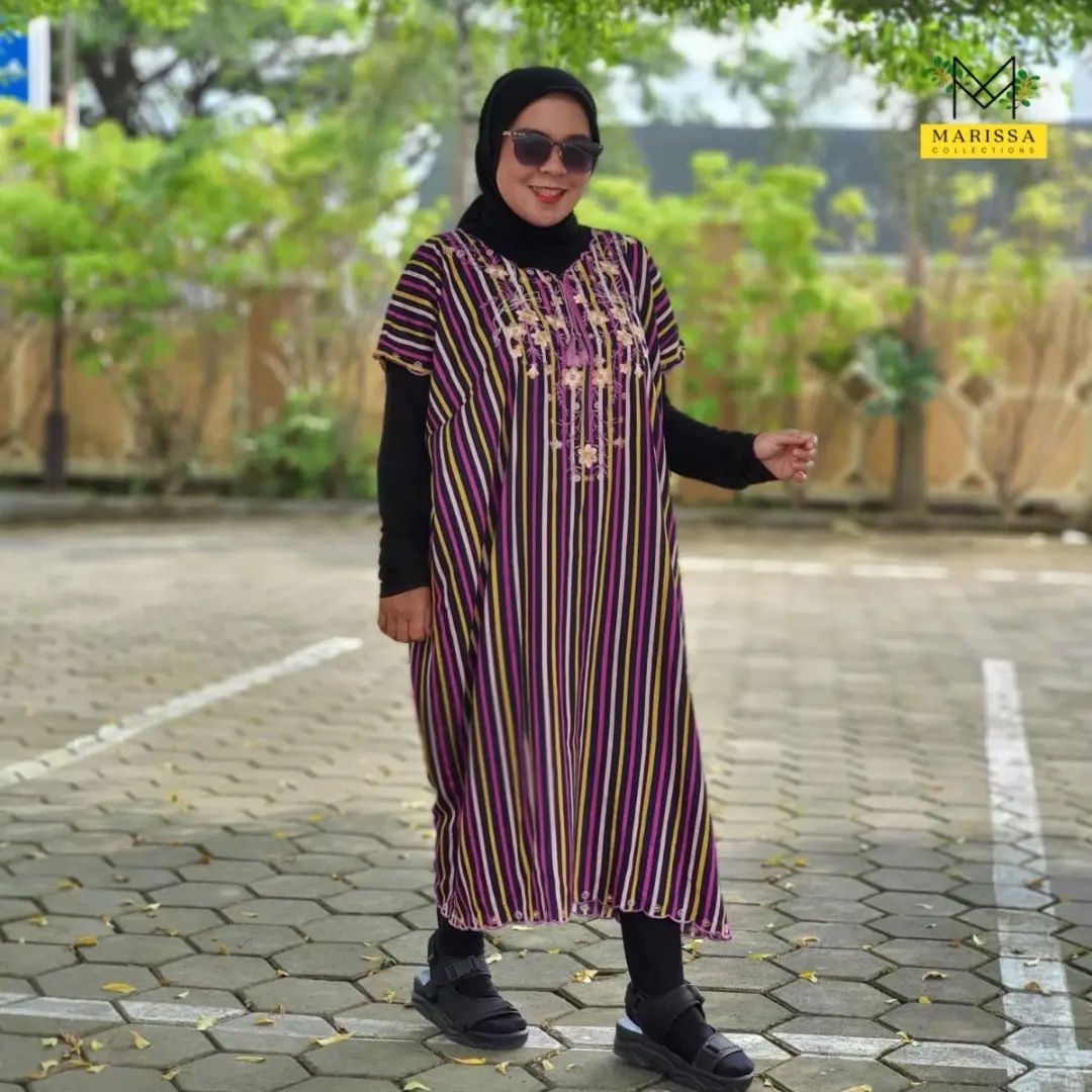 Marissa Collections Daster Bordir Cantik Tassel Katun Rayon Motif Premium Busui Bumil Friendly