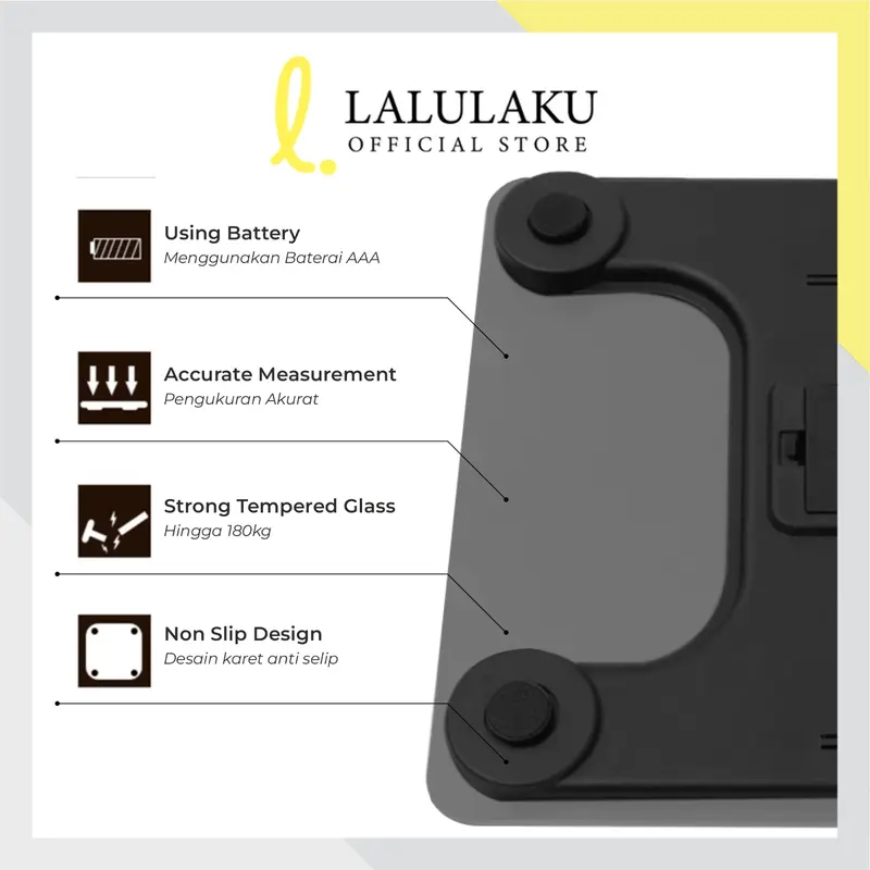 Lalulaku Timbangan Badan Kupu Kupu Digital Body Scale Kamar Mandi 4