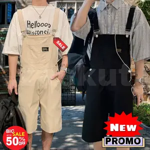 OVERALL BIB JUMPSUIT OVERALL CELANA PENDEK PRIA DAN WANITA