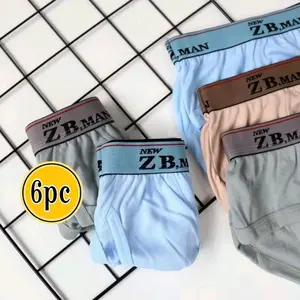 6pcs_ celana dalam pria ZB MAN M,L,XL,XXL,XXXL/ CD PRIA DEWASA KARET BOXER / CELANA DALAM pria dewasa