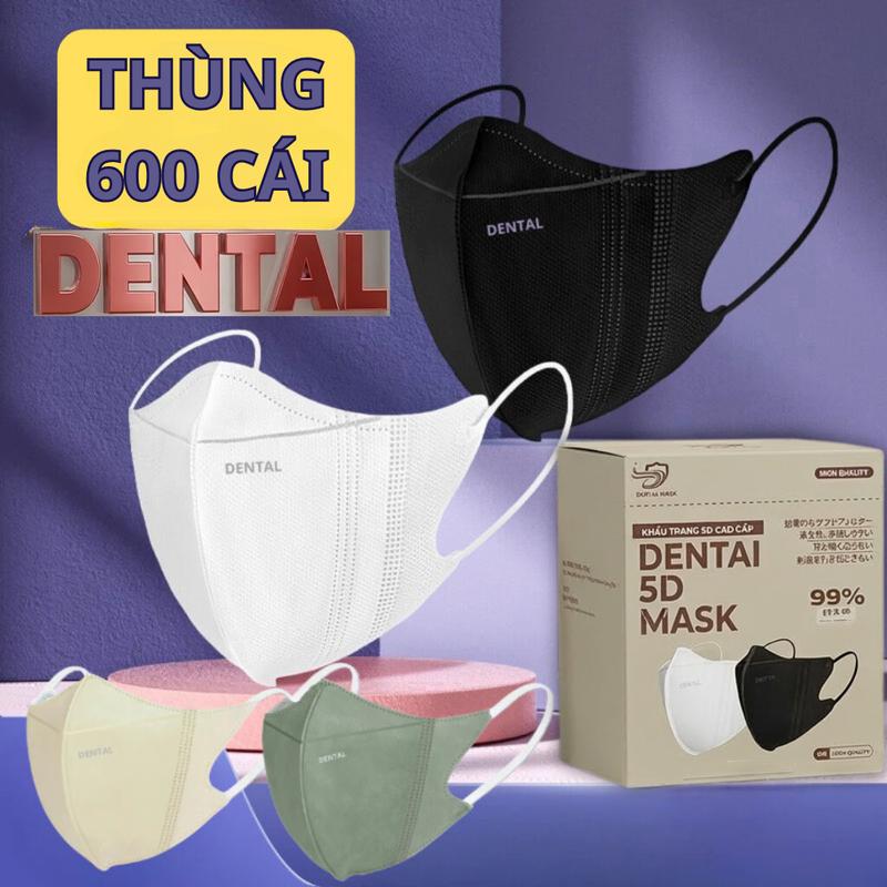 Thùng 600-400 Cái Khẩu Trang 5D người lớn DENTAL MASK chính hãng cao cấp dày dặn , khẩu trang chống nắng chống tia uv và nước Phụ Kiện Acces