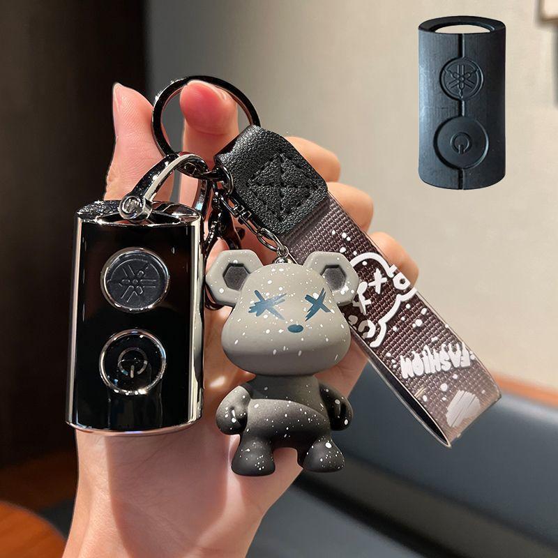 Vỏ Bọc Chìa Khóa Xe Máy Áp Dụng Cho Yamaha Xmax300 Và Nmax155,Janus,Grande 2025,NVX125,EX155, Vỏ Túi Yamaha Lưới Thông Minh I125 Vỏ Chìa Khóa Được Rước Ưu Tiên Phụ Kiện Chìa Khóa Bao Gồm Dây Xích Chìa Khóa Móc Khoá