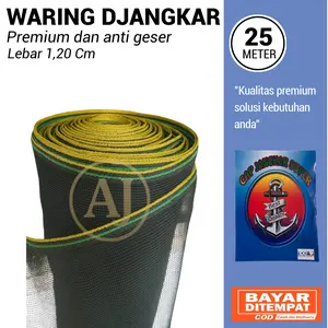 Waring Jaring Hitam Lebar 1,2 Meter x 25 Meter Harga Grosir Termurah Bahan Senar Tebal List Kuning Melindungi Tanaman dari Hama