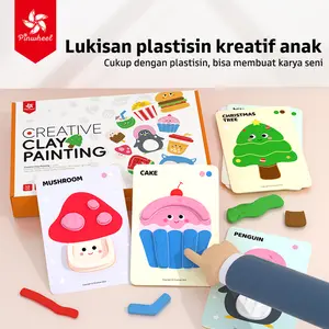 Pinwheel Creative Clay Painting DIY Mainan Edukasi Seni Lukis Plastisin Anak Latih Imajinasi dan Kreativitas Usia 3 Tahun Ke Atas